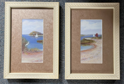 Framed set of nautical prints, J. Penney